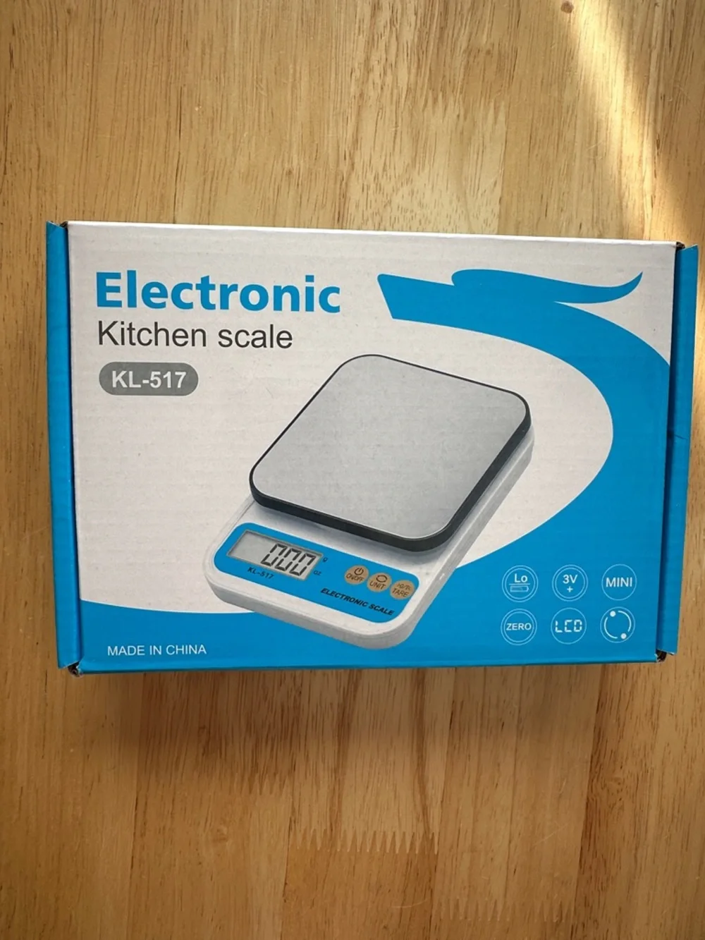 Electronic Kitchen Scale KL-517 - White and Blue